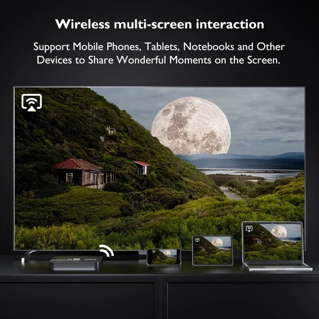 Смарт ТВ-приставка H20Pro 6K Ultra HD Android 10.0 с WiFi 2.4-5G + пульт ДУ, черная - Фото 7 Смарт ТВ-приставка H20Pro 6K Ultra HD Android 10.0 с WiFi 2.4-5G + пульт ДУ, черная - изображение 7