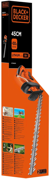 Akumulatorowe nożyce do żywopłotu Black+Decker GTC1845L20 18V (GTC1845L20-QW) - obraz 5