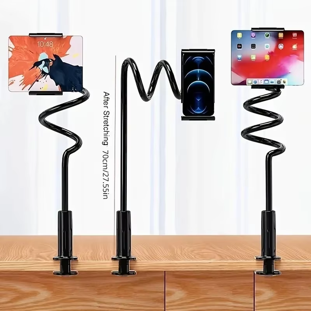 Гибкий универсальный держатель Clefers W57 для телефонов и планшетов Xiaomi, iPhone, iPad 70см (5024525) - Фото 7 Гибкий универсальный держатель Clefers W57 для телефонов и планшетов Xiaomi, iPhone, iPad 70см (5024525) - изображение 7