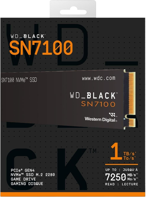 Dysk SSD Western Digital WD_BLACK SN7100 NVMe 1TB TLC 3D NAND (WDS100T4X0E) - obraz 3