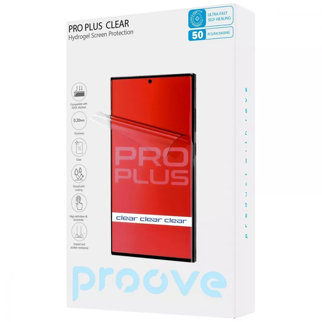 Защитная гидрогелевая пленка Proove Hydrogel Screen Protection PRO PLUS Clear - изображение 2