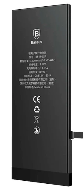 Аккумулятор Baseus ACCB-AIP6SP для iPhone 6s Plus, 3400 mAh Original PRC - Фото 3 Аккумулятор Baseus ACCB-AIP6SP для iPhone 6s Plus, 3400 mAh Original PRC - изображение 3