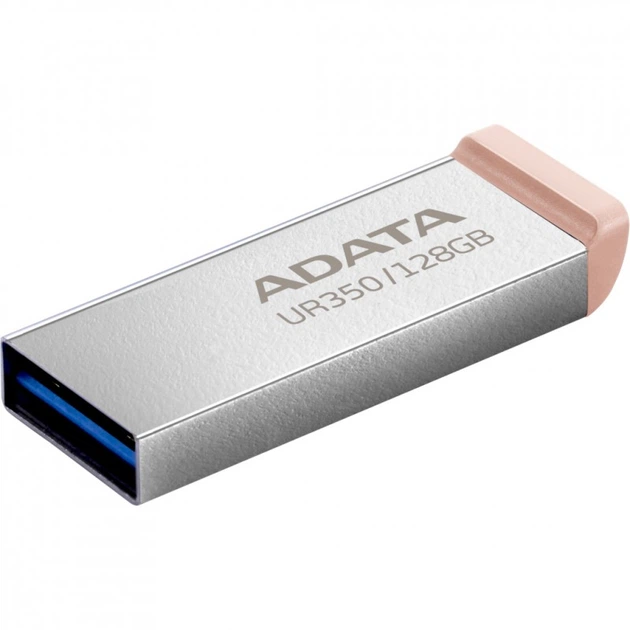 USB флеш накопитель ADATA 128GB UR350 Silver/Beige USB 3.2 (UR350-128G-RSR/BG) (246425) - изображение 2