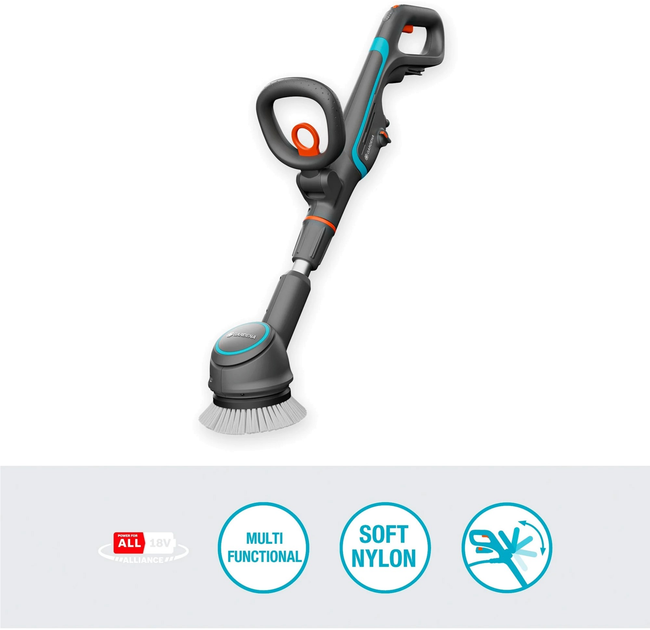 Akumulatorowa wielofunkcyjna szczotka Gardena AquaBrush Compact 18V P4A Solo (14840-55)   - obraz 3
