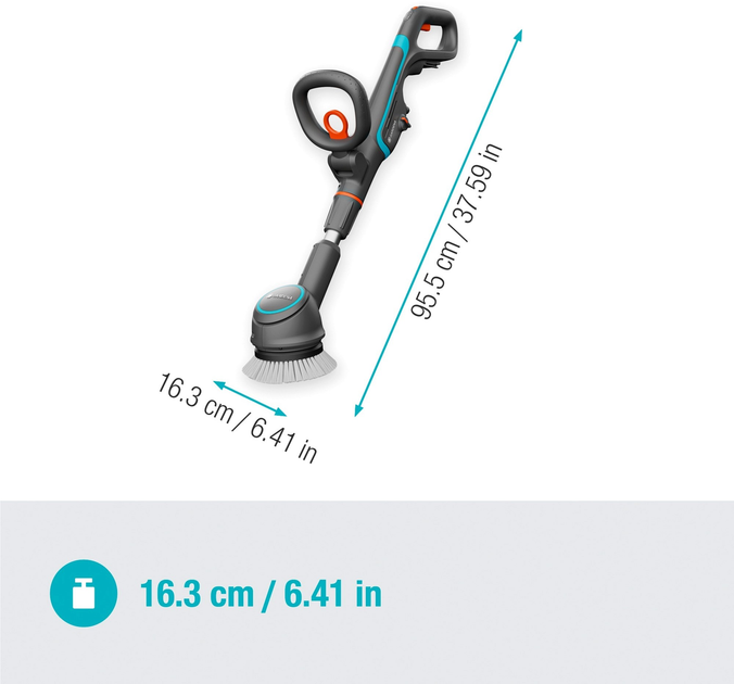 Akumulatorowa wielofunkcyjna szczotka Gardena AquaBrush Compact 18V P4A Solo (14840-55)   - obraz 4