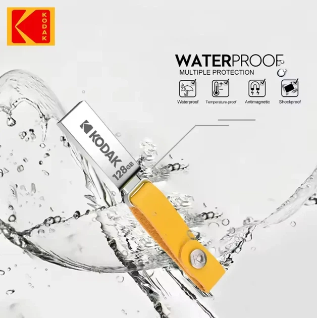 Флешка брелок USB 2.0, металлический Kodak K122 128 Gb - изображение 6