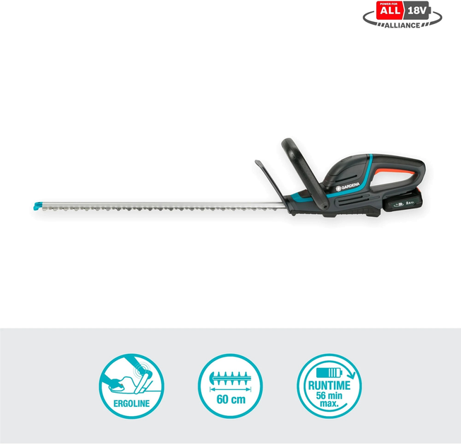 Кущоріз акумуляторний Gardena ComfortCut 60/18 В P4A (14731-20) - зображення 3
