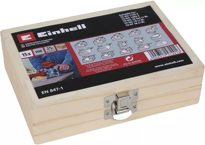 Zestaw frezów Einhell 15 szt (49757291) - obraz 3