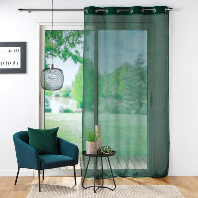 Poduszka ozdobna Douceur d'interieur Sztruks 40 x 40 cm Ciemno-zielona (3574386114554) - obraz 4
