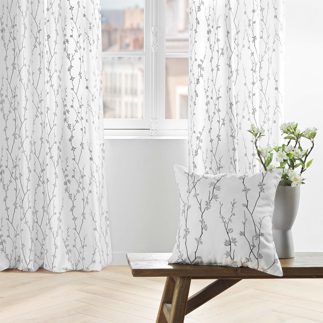 Декоративна подушка Douceur d'interieur Sakura 45 x 45 см Біла (3574386120067) - зображення 3