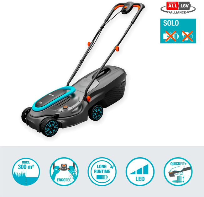Akumulatorowa kosiarka Gardena PowerMax 32/18V P4A Solo (14632-55)   - obraz 3