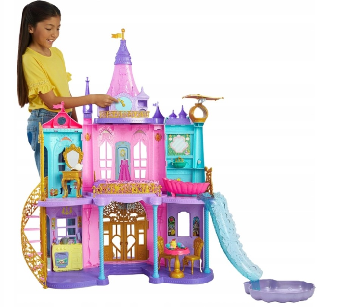 Domek dla lalek Mattel Disney Princess Wymarzony Pałac Księżniczek XXL HLW29 (0194735120420) - obraz 9