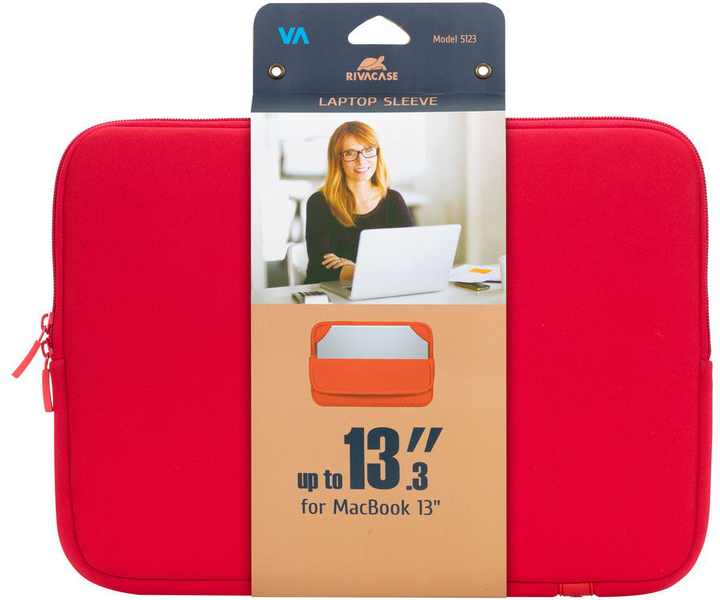 Etui na laptopa RIVACASE Antishock 5123 12.9-13.3" Red (RC5123_RD) - obraz 10