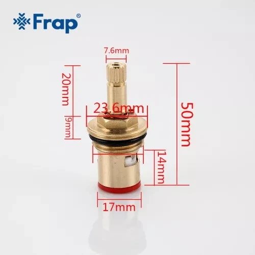 Кран-букс Frap F52-4, 20 шліців 90° - Фото 2 Кран-букс Frap F52-4, 20 шліців 90° - зображення 2
