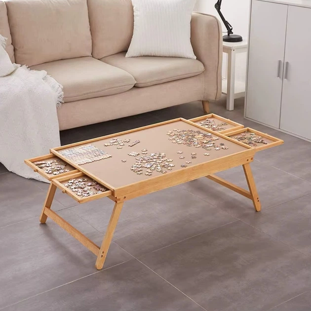 Столик-дошка з 4 ящиками для збирання пазлів Puzzle Board 60 х 40
