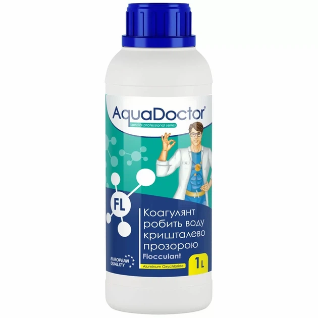 Флок (коагулянт) против мутности в бассейне Aquadoctor FL 1 л - изображение 2