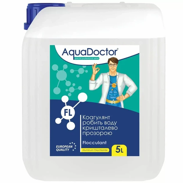Флок (коагулянт) против мутности в бассейне Aquadoctor FL 5 л - Фото 2 Флок (коагулянт) против мутности в бассейне Aquadoctor FL 5 л - изображение 2