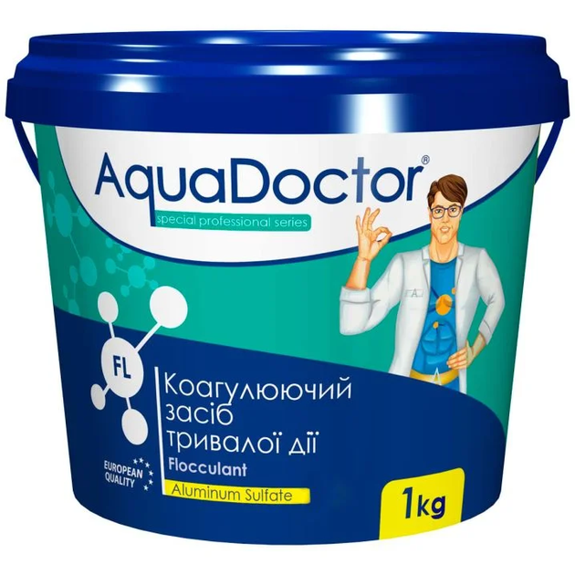 Флок (коагулянт) у порошку проти каламутності у воді Aquadoctor FL 1 кг - Фото 1 Флок (коагулянт) у порошку проти каламутності у воді Aquadoctor FL 1 кг - зображення 1