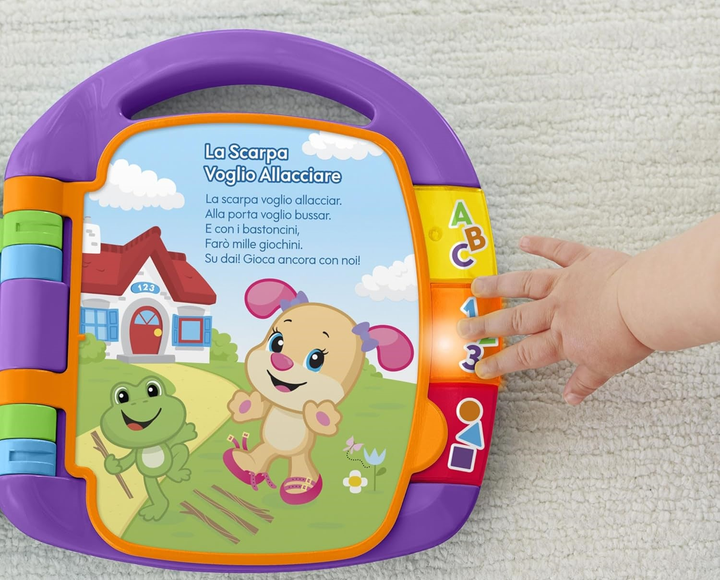 Розвиваюча книга Fisher-Price Laugh & Learn CDH49 (версія італіська)(0887961041620) - зображення 3
