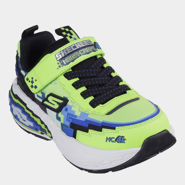 Детские кроссовки для мальчика Skechers Mega-Craft 4K 402160L LMBK 28.5 Салатовые (198376400132) 