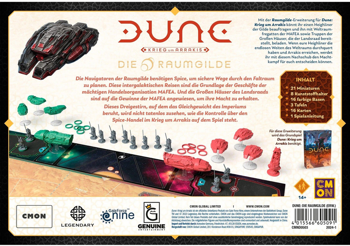 Kości do gry Asmodee Dune Wojna o Arrakis Gildia Kosmiczna (4015566605091) - obraz 3