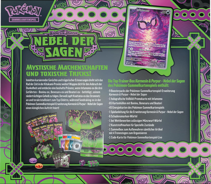 Zestaw kart Amigo Pokemon Trading Card Game Top Trainer Box Karmazyn i Purpura Nebel der Sagen (820650459221) - obraz 3