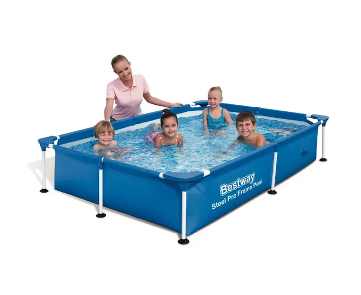 Детский каркасный бассейн прямоугольный Bestway 56401 211 x 150 x 43 см на 1200 л Синий - изображение 2