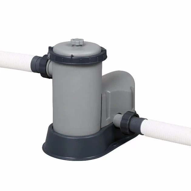 Круглый каркасный бассейн с фильтр и тентом Bestway 56420 366 x 122 см на 10250 л Серый - изображение 5