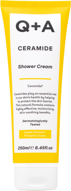 Крем для душу Q+A Ceramide Shower Cream з керамідами 250 мл (5060486266470) - Фото 1 Крем для душу Q+A Ceramide Shower Cream з керамідами 250 мл (5060486266470) - зображення 1