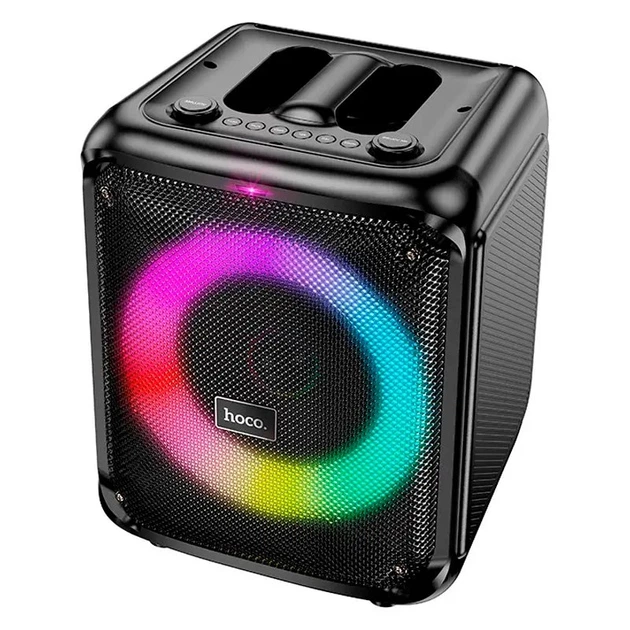 Акустика-караоке HOCO DS59 Frequency portable BT speaker, BT5.0, TF, USB, AUX, 40W, 3600mAh, 4h, 1mic, black - зображення 3