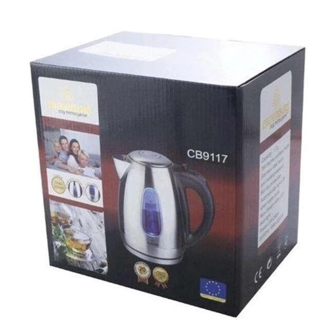 Электрочайник из нержавеющей стали 1,7 л 2200W Crownberg СB-91І7 Pro Черный - изображение 6