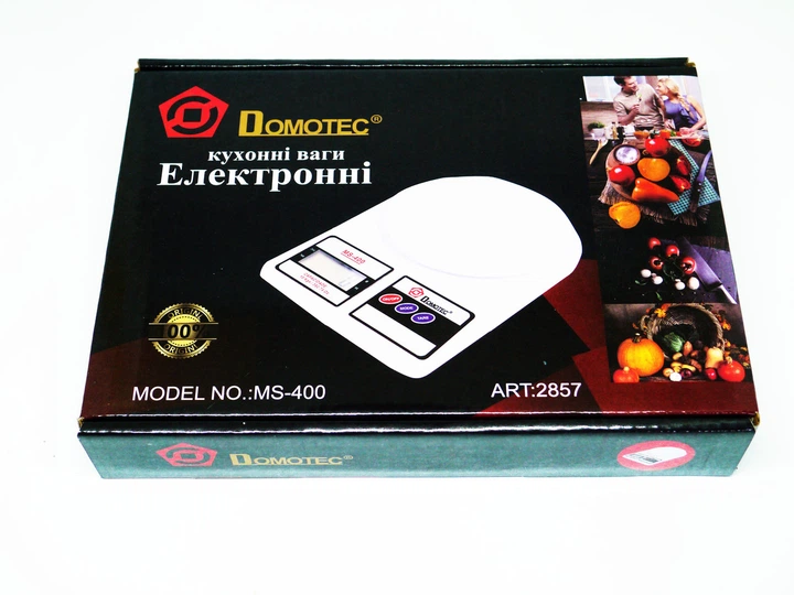 Электронные кухонные весы до 10кг Domotec MS-400 Белый - изображение 2