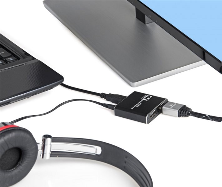 USB адаптер захоплення Cablexpert UHG-4K2-01 (8716309120838) (955555907090961) - Уцінка - зображення 3