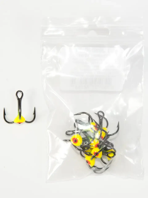 Трійники з краплею для зимової блешні Lucky John 04 / 04 LJ99040-04 - Фото 2 Трійники з краплею для зимової блешні Lucky John 04 / 04 LJ99040-04 - зображення 2
