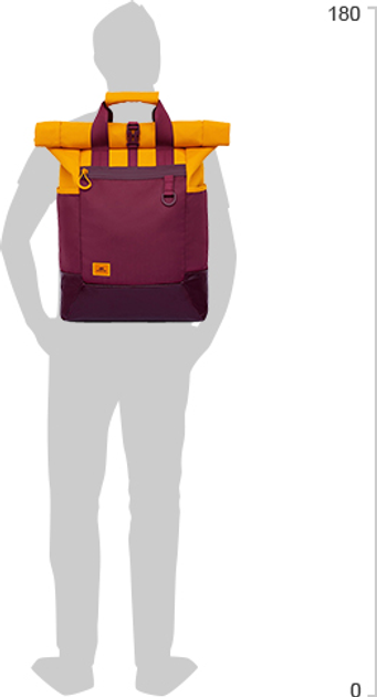 Рюкзак для ноутбука RIVACASE Dijon 5321 15.6" Burgundy Red/Yellow (RC5321_BRG) - зображення 19