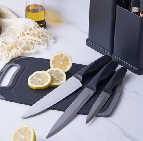 Набір кухонного приладдя 19 предметів Kitchen Set силіконові ЧОРНИЙ - зображення 7