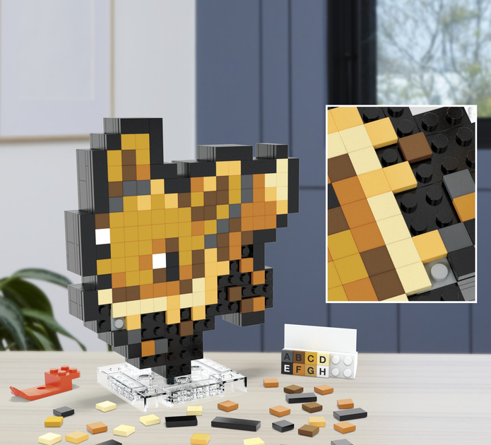 Klocki konstrukcyjne Mattel MEGA Pokemon Pixel Art Eevee 323 elementy (0194735190805) - obraz 7
