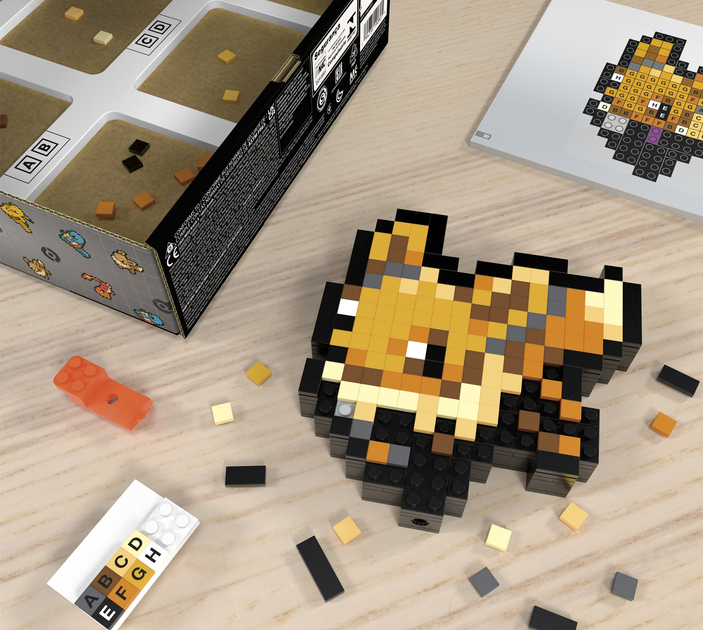 Klocki konstrukcyjne Mattel MEGA Pokemon Pixel Art Eevee 323 elementy (0194735190805) - obraz 9