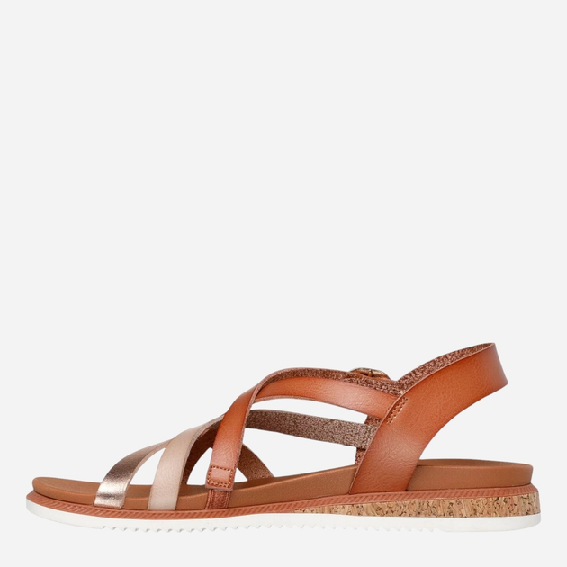Sandały damskie płaskie Skechers 114709-CSNT 35 Brązowe (198376597405) - obraz 3