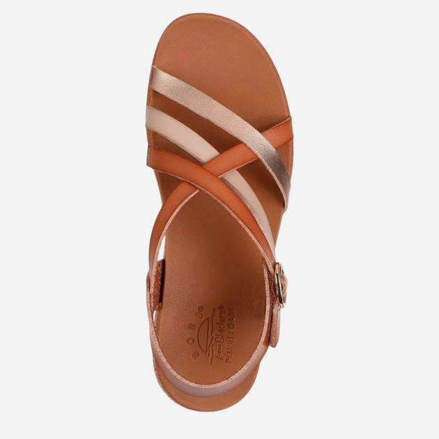 Sandały damskie płaskie Skechers 114709-CSNT 35 Brązowe (198376597405) - obraz 4