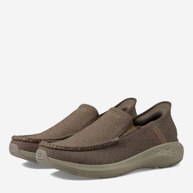 Mokasyny męskie Skechers 204804-TPE 41 Szaro-beżowe (196642548236) - obraz 5