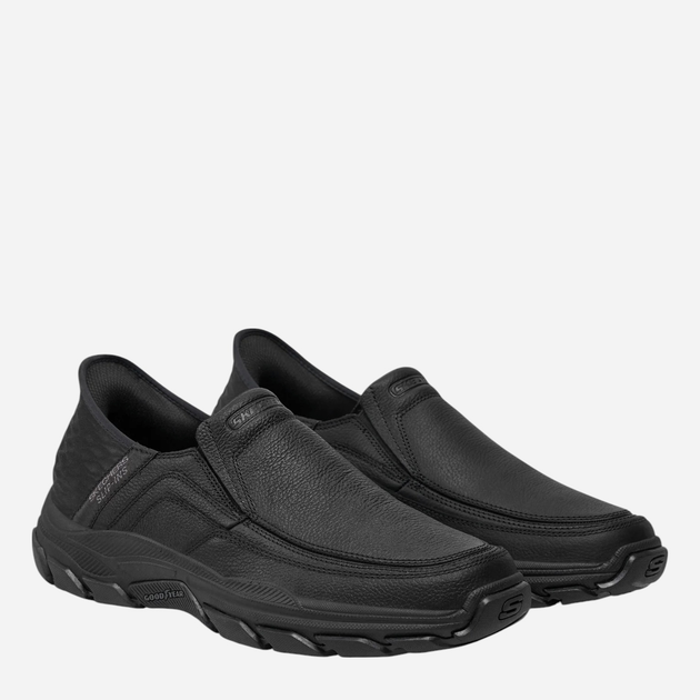 Półbuty męskie skórzane Skechers 204810-BBK 39.5 Czarne (197976500648) - obraz 2