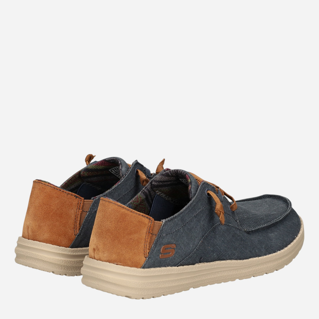 Чоловічі туфлі Skechers 210116-NVY 47.5 Сині (194428923956) - зображення 3