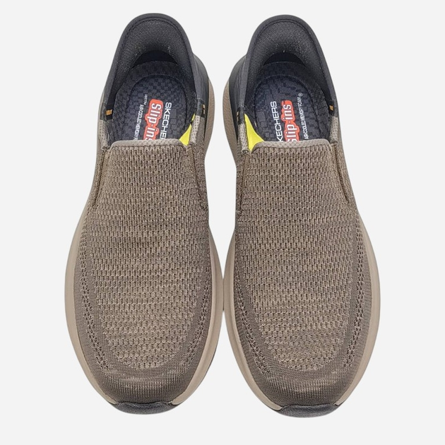 Чоловічі сліпони Skechers 210546-OLBK 41.5 Оливкові (196989723020) - зображення 6