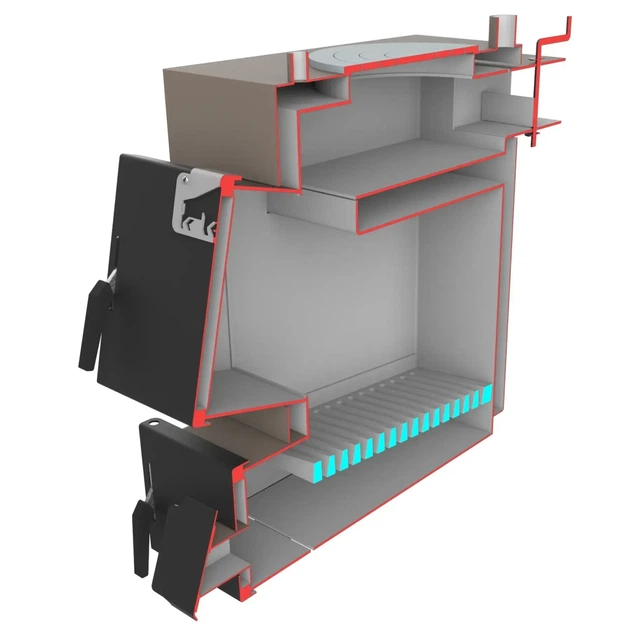 Твердопаливний котел Bizon M-П (із плитою), 12 кВт, 5мм (Бізон) - зображення 2