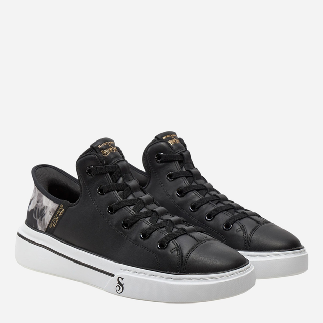 Sneakersy męskie skórzane Skechers 251016-BKW 48.5 Czarne (197627217291) - obraz 2