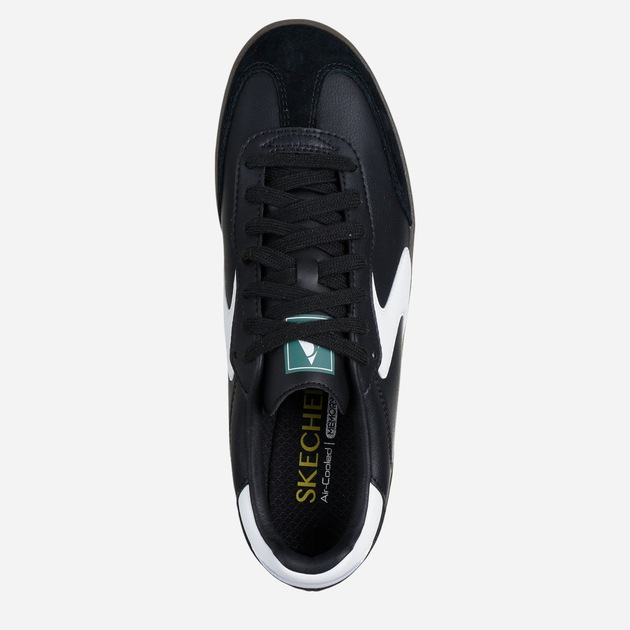 Чоловічі кеди низькі Skechers 254150-BKW 45 Чорні (198376193379) - зображення 4
