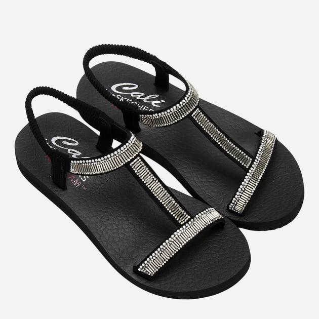Sandały damskie płaskie Skechers 119292-BLK 41 Czarne (196311024726) - obraz 4