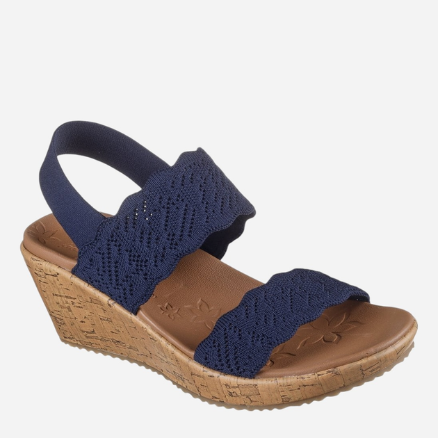 Sandały damskie na koturnie Skechers 119591-NVY 43 Niebieskie (198376970123) - obraz 2