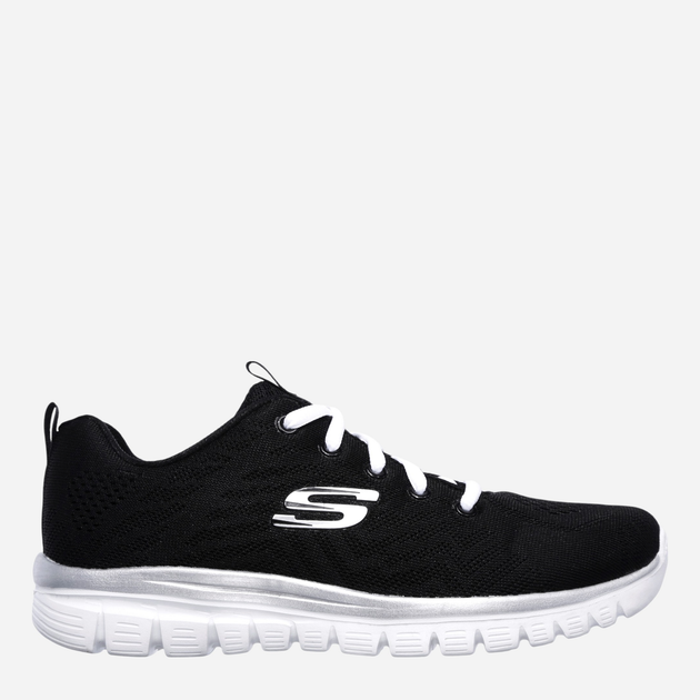 Buty sportowe damskie Skechers 12615-BKW 39.5 Czarne (190872053447) - obraz 1